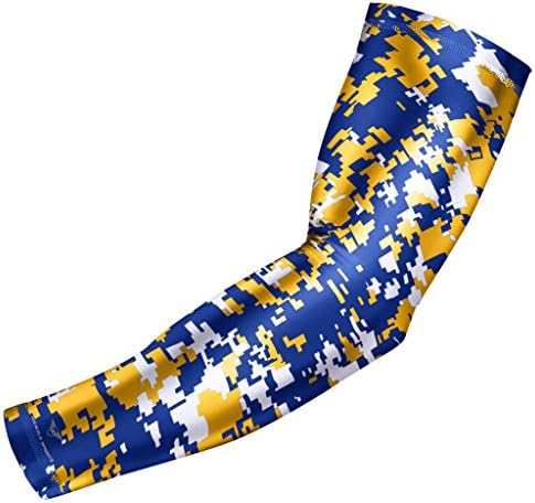 Bucwild Sports Compression Arm Sleeve - Youth & Adult Sizes - Baseball Football Basketball Sports (1 Arm Sleeve)