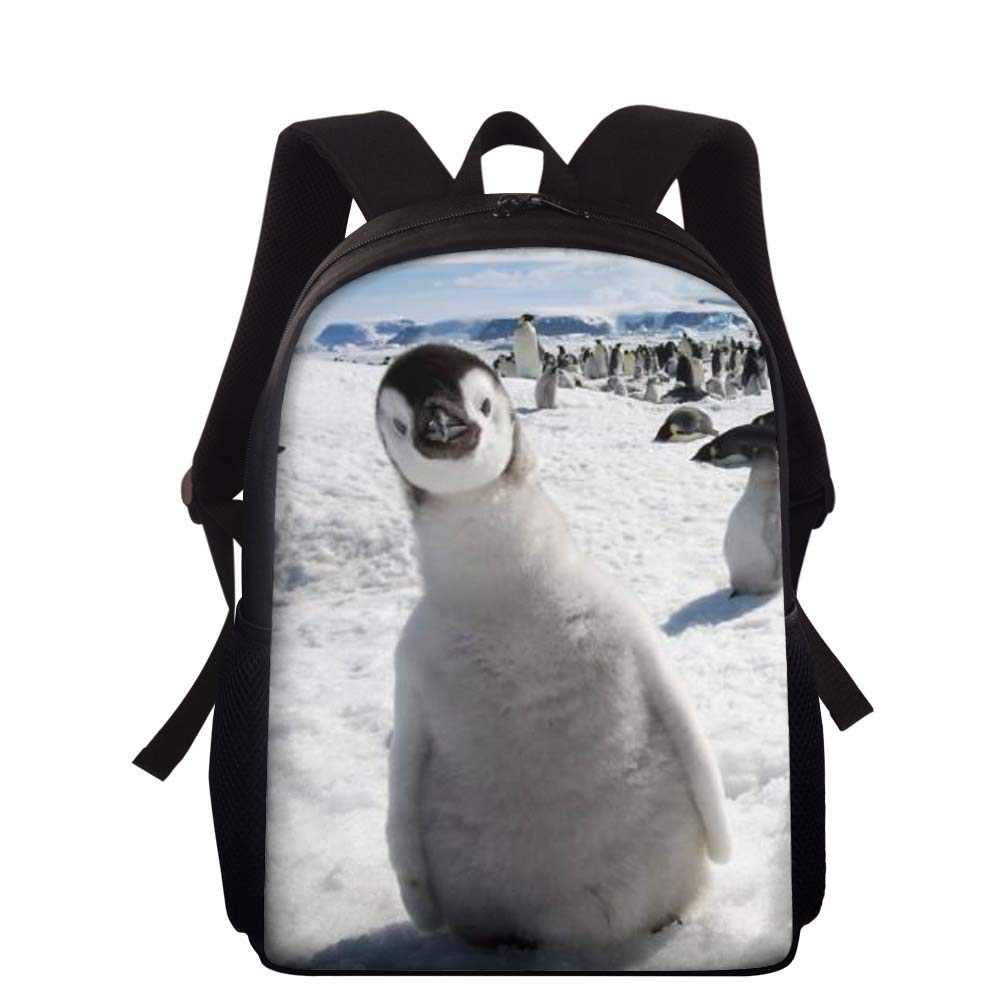 Amzbeauty Backpack Snow Penguins School Bookbags Shoulder Laptop Daypack College Bag for Kids Boys Girls