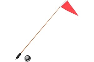 FOMIYES 4ft Kayak Safety Flag Kit with Folding Flag Pole and Stable Base for Kayak Visibility and Water