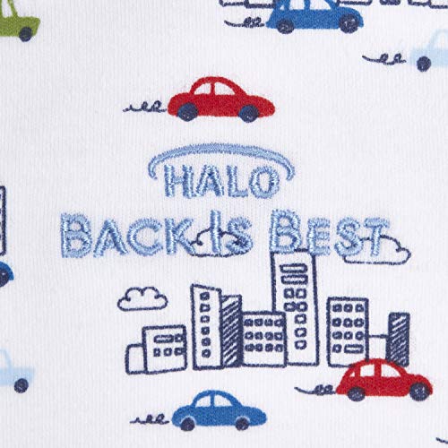 HALO 100 Cotton Sleepsack Swaddle, 3Way Adjustable Wearable Blanket, TOG 1.5, City Life, Small
