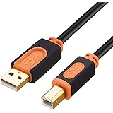 Printer Cable 25 ft, SNANSHI Long USB Printer Cable USB 2.0 Type A Male to Type B Male Printer Scanner Cable for HP, Canon, L