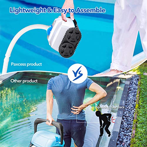 PAXCESS Pool Suction Cleaner,Wall Climbing Auto Pool Vacuum Cleaner,360