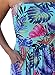 HOTAPEI Women's Strapless Vintage Floral Print Party Maxi Dresses Mint Tropical Medium