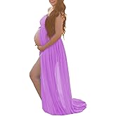 Mommy Jennie Maternity Dress for Photoshoot Sleeveless Open Front Photography Gown