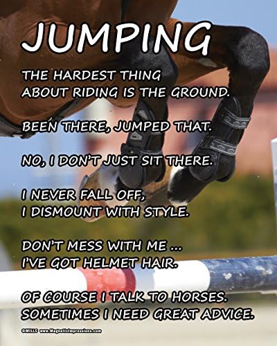 Posters and Prints by Magnetic Impressions Unframed Horseback Jumping 8” x 10” Sport Poster Print