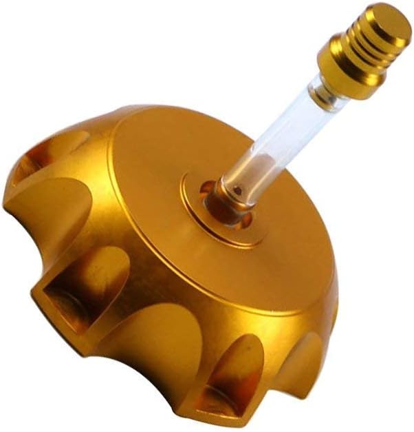 WPHMOTO CNC Aluminum Gas Fuel Tank Cap with Breather Valve For 50cc 70cc 90cc 110cc 125cc 140cc 150cc 160cc Pit Dirt Bike Motorized Bicycle (Gold)