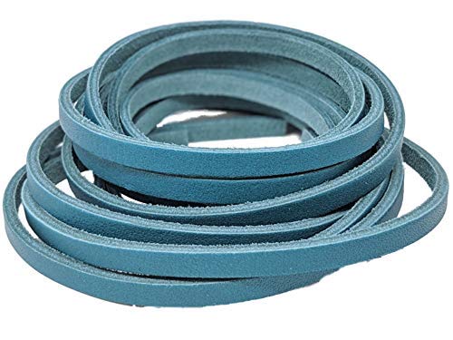 Leather Cord and Lacing, Straps 1/4 x 72 inches for Baseball Gloves and Softball Mitts Laces or Craft Projects (Teal)
