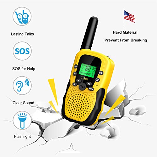 4 Walkies+Talkies+Channels+Handheld+Flashlight