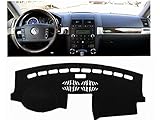 Fly5D Dashboard Cover Dash Cover Mat Pad DashMat for 2002-2009 Volkswagen Touareg (Volkswagen Touareg 2002-2009, Black)