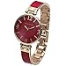 Anne Klein Women's AK/2210BMGB Gold-Tone and Burgundy Marbleized Bangle Watch