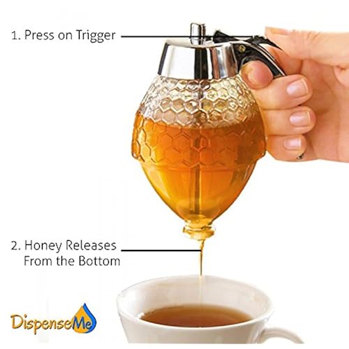 DM Honey Dispenser - Kids Friendly, Syrup Dispenser, Shatter Proof, BPA Free Home & Kitchen, Kitchen & Dining, Kitchen Utensils & Gadgets, Specialty Tools & Gadgets, Honey Jars