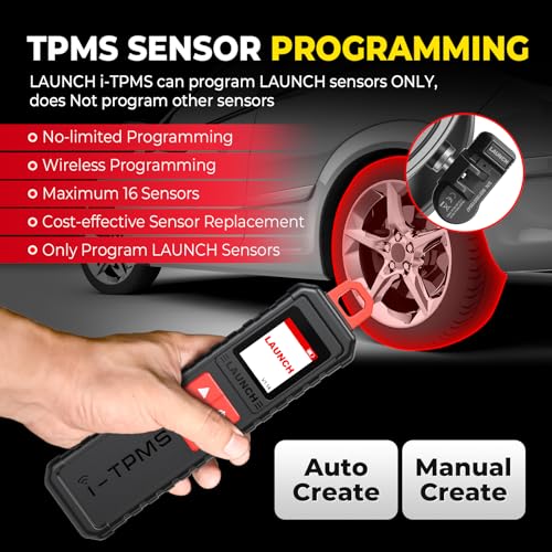LAUNCH X-431 i-TPMS TPMS Tire Pressure Detector Relearning Tool, Activation/Relearning/Programming Sensors, Works w/ X431 Scanners/APP (Can be used alone)