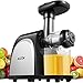 Aicok Juicer Slow Masticating Juice Extractor with Quiet Motor, Cold Press Machine Higher Juicer Yield and Drier Pulp with Reverse Function for Vegetable and Fruit