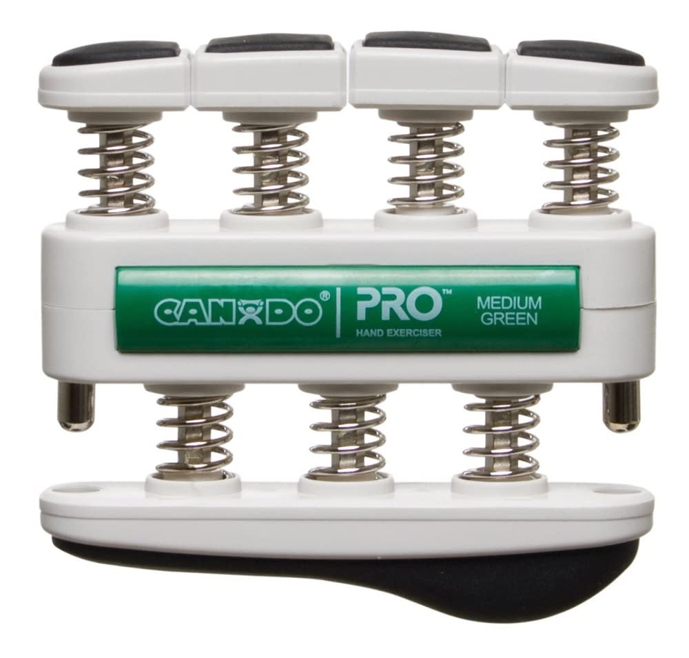 CanDo Hand exerciser - finger grip strengthener CanDo® PRO, green (medium)