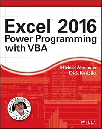 Amazoncom Excel 2016 Power Programming With Vba Mr - 