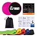 RunRRIn Core sliders and Resistance Bands, Set of 5 Exercise Loop Bands with Double-sided Gliding Discs Workout for Fitness with Carry Bag and Instruction (Pink)