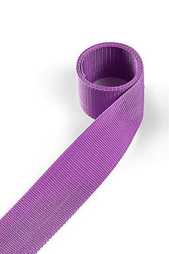 1buy3 Webbing made of polypropylene 25 mm wide, 12 metres long, Colour: 14 - Reddish purple | also 20mm, 30mm, 40mm or 50mm wide | in 4 metres or 12 metres | 30 colours