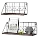 Mkono Wall Floating Shelves Set of 2 Rustic Wood Bathroom Shelf (11.5