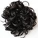 CAISHA Hairpiece Hair Wrap Heat-resistant Synthetic Fibres Curly Messy Updo Black Brown HW22