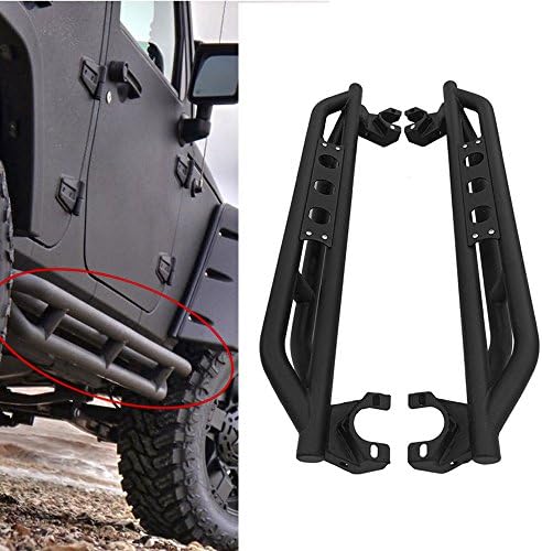 Enolesic Side Step Nerf Bars For 2007-2016 Jeep JK Wrangler 2 Door Black Running Board Side Armor Rocker Guard
