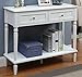 Convenience Concepts French Country 2 Drawer Hall Table with Shelf, White