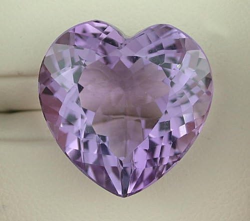 21.18 Carat AAA Rich Color Brazilian Amethyst Heart Gem Stone Gemstone Faceted Natural