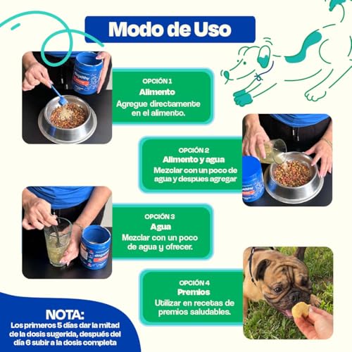 Dogelthy Antiox Blend Suplemento Antioxidante Natural para Perros. Apoya el Envejecimiento Saludable y Sistema Inmune. Polvo Sabor Cerdo 270 g