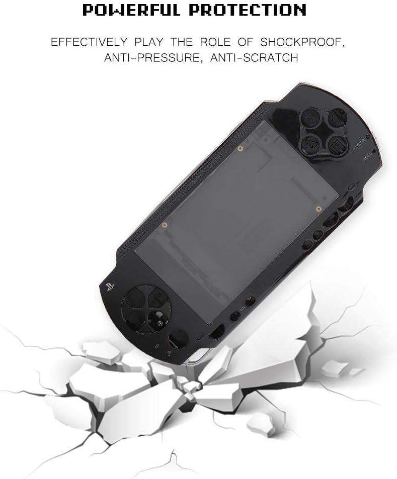 Diyeeni Full Housing Shell Case Repair Replacement Housing Set with Buttons Kit Compatible for Sony PSP 1000 Playstation Portable 1000 Core Game Console(Black): Electronics