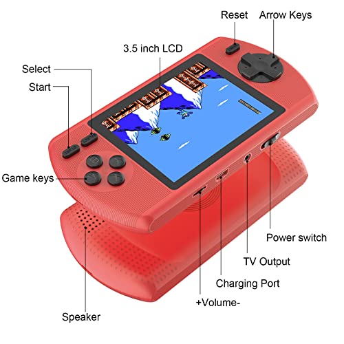 JAMSWALL Handheld Game Console, 500 Classical FC Games 3.5Inch Screen