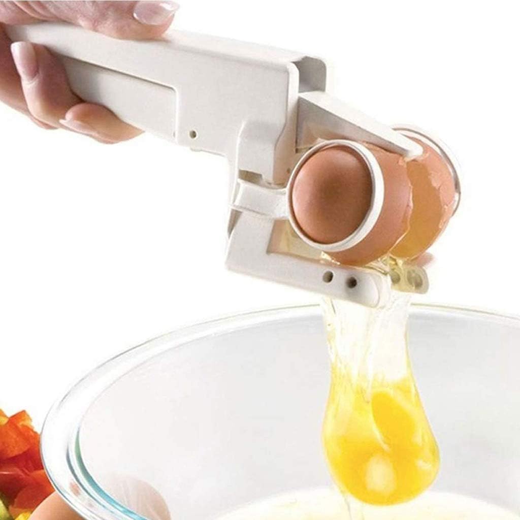 Egg Cracker Handheld Yolk & White Separator Helper Egg Quick Open