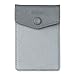 FRIFUN card holder for back of phone with snap Ultra-Slim Self Adhesive Phone Wallet Stick on Cell Phone Android All Smartphones RFID Blocking Sleeve Covers Credit Cards and Cash (Gray)