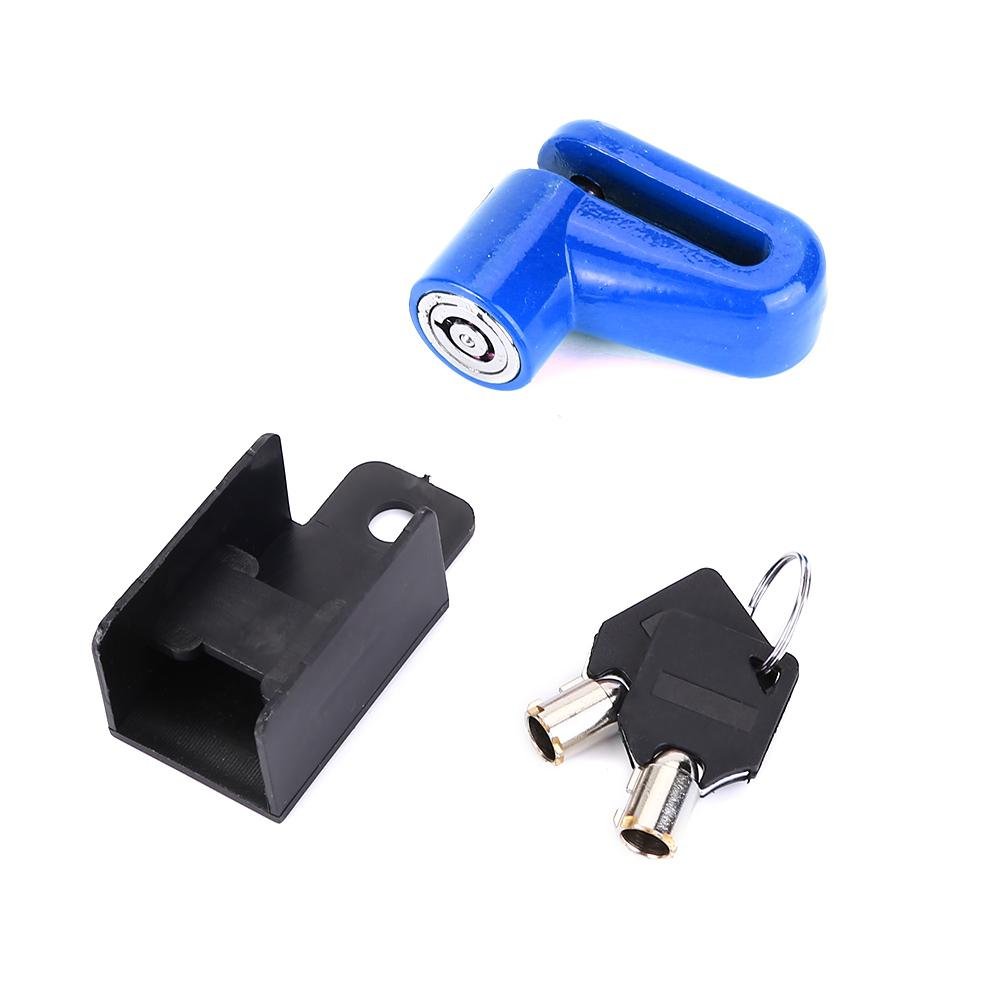 ycle Disc Brake Lock, Mini Anti Theft Wheel Security Lock with Plastic Frame & Keys Replacement for Mountain Road Bike Cycling Rotor Disc Brake Wheel Lock(Blue)
