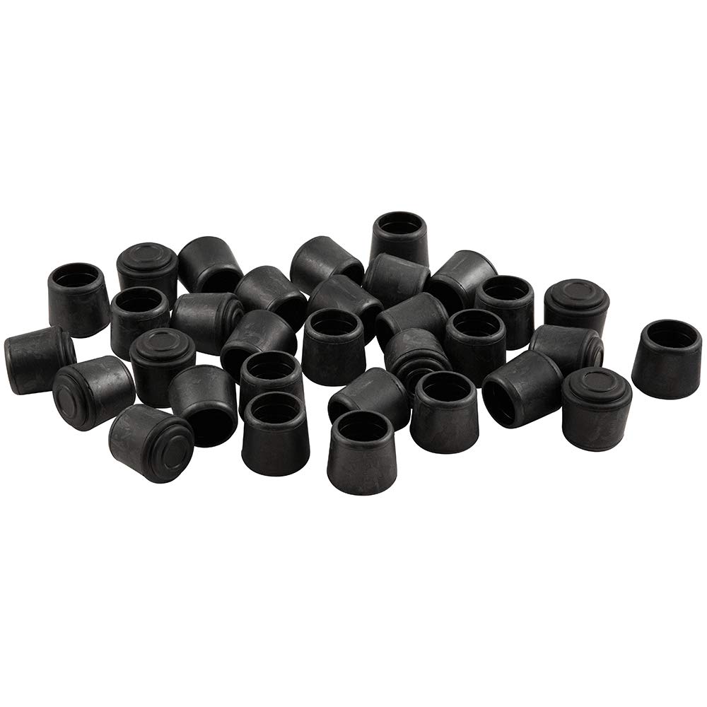 SoftTouch 4443295N Rubber Chair Leg Tip 1" Black 32 Piece Value Pack, 1 Inch