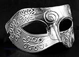 Retro Roman gladiator Halloween party masks Silver Men's Masquerade mask
