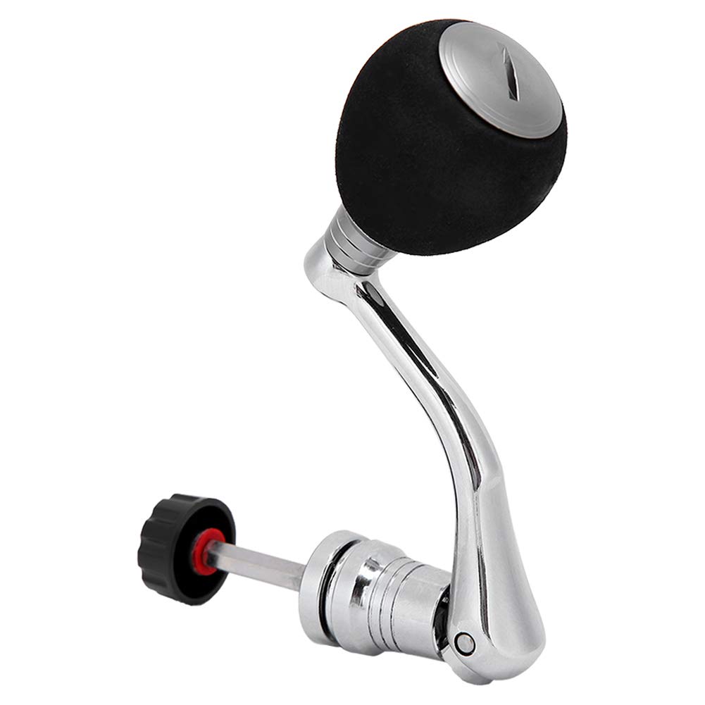 Yosoo Health Gear Fishing Reel Handle Replacement, Metal Rocker Arm Knob for Spinning Reel, EVA Non-Slip Grip
