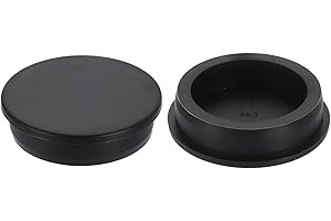 uxcell 2Pcs Silicone Hole Plug, Waterproof Round Rubber Stoppers Bottle Seal Plugs Tube Pipe End Caps for 55mm/2.17" Hole for Bathtub Bottle, Black