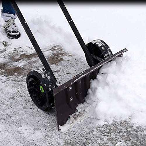 Vertex Heavy Duty 30 Inch BiDirectional Rolling Easy Flip Snow Shovel