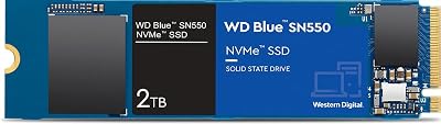 WD Blue SN550 2TB M.2 2280 PCIe Gen3 NVMe SSD Read 2600 MB/s