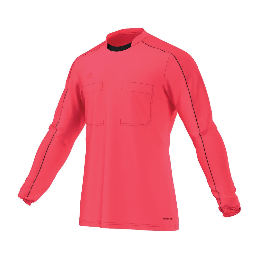 Adidas Men's REF 16 Long Sleeve T-Shirt - Red/Black/ROJIMP/NEGRO, Small