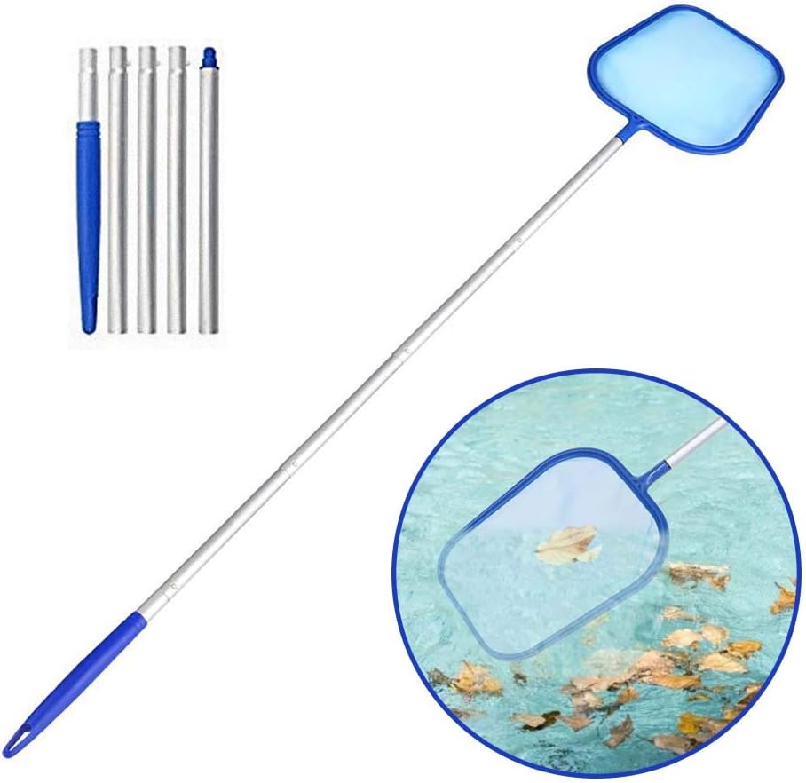 Aotlet Pool zubehör Feinmaschig Poolkescher mit teleskopstange 1.2M, Pool reinigungsset Skimmer für klar Pool Leaves, Insekten und Debris, Schwimmbad Kescher Kinder für Pflege Spas und cacher Pool