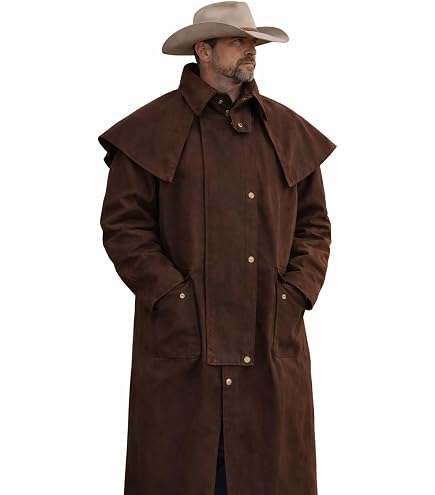 III-Fashions Mens New Vegas Veteran Armor Cowboy Duster Black