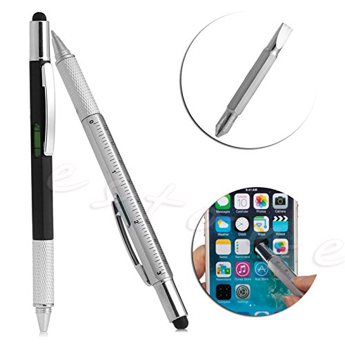 AMZVASO 6 in 1 Touch Screen Stylus Pen Spirit Level Ruler Screwdriver Tool