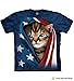 The Mountain Patriotic Kitten Adult T-Shirt, Blue, Small