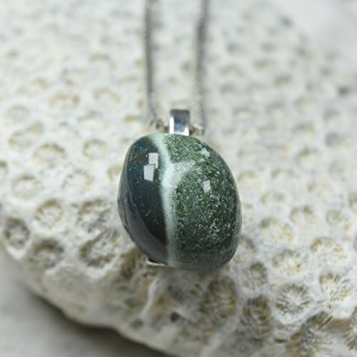 DejaVu DesignsCustom Green Sardonyx Stone Pendant and Necklace - Choose Sterling Silver Chain or Leather Cord - Quantity of 1