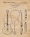 Vintage Gibson Guitar Patent Poster Prints, Set of 4 (8x10) Unframed Photos, Great Wall Art Decor Gifts Under 20 for Home, Office, Man Cave, Garage, College Student, Teacher, Band & Rock n Roll Fan