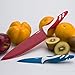 LivingKit Knife Set 5 Pieces Stainless Steel NonStick Coating Blades Chef Slicer Bread Utility and Paring Knife for Housewarming Commercial Home Kitchen