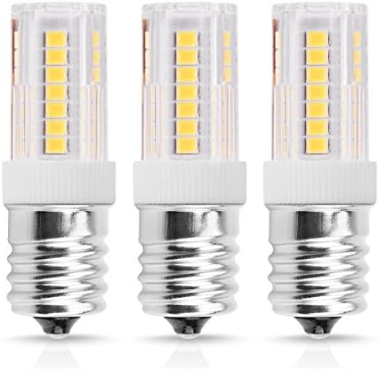 Smartinliving E17 LED Bulbs for Microwave Oven Appliance, 40W Halogen Bulb Equivalent, Daylight White 6000K, E17 Intermediate Base for Microwave Oven Over Stove Appliance Refrigerator, Pack of 3