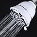 AquaCare By Hotel Spa Filtered Shower Head 4 Inch Chrome Face 6 Setting Showerhead with 3 Stage Shower Filter Cartridge Inside. (Dual White/Chrome Finish)