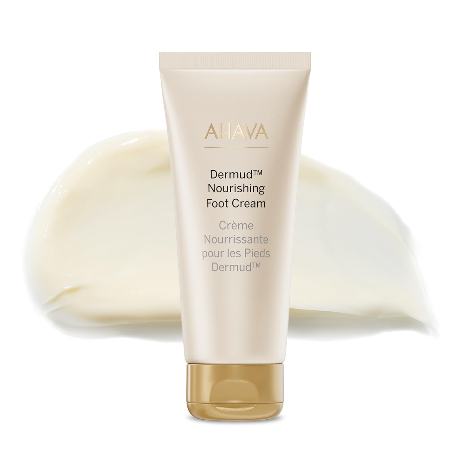 AHAVA Dermud Intensive Foot Cream - Intensely Hydrates, Moisturizes & Heals Dry Cracked Heels and Feet, Enriched with Patented Osmoter and Dermud, Hippophae Oil, Lavender Oil & Shea Butter, 3.4 fl.oz