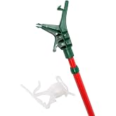 No Ladder 11' Telescoping Christmas Tree Decorating Pole for Hanging Lights - Includes 25 Gutter Clips